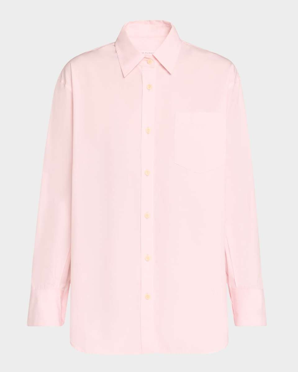 Oversized Button-Down Tunic Shirt